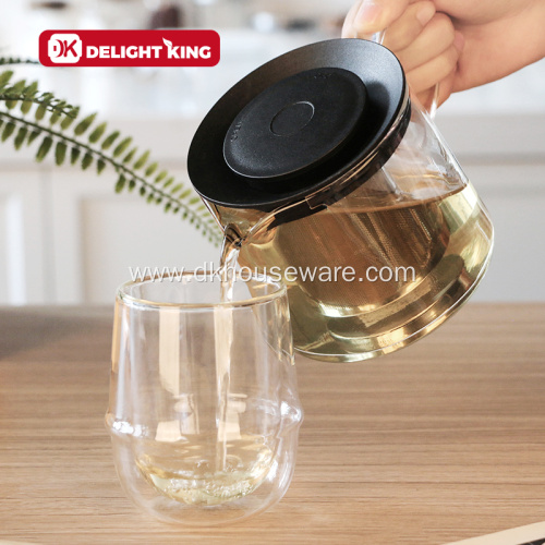 Square Glass Share Pot Water Kettle with Filter